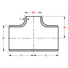 Reducing Tee Dimensions